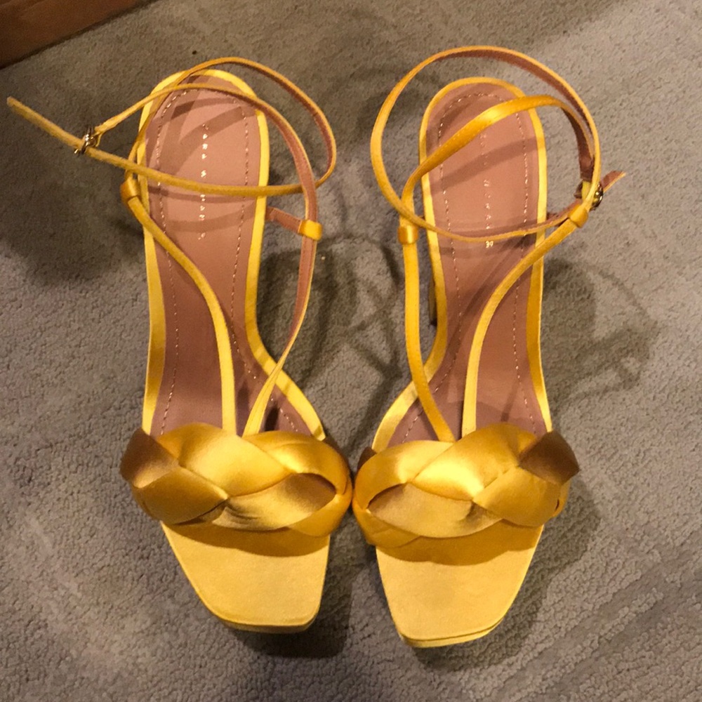 Zara yellow gold sandals